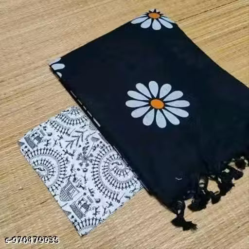 Sunflower print saree